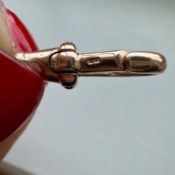 Antique 9k Gold Full Swivel Dog Clasp - Picture 3 of 6